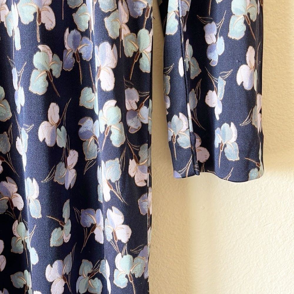 A.L.C. Floral Print 100% Silk Sheath Long Sleeve Dress - Picture 6 of 15